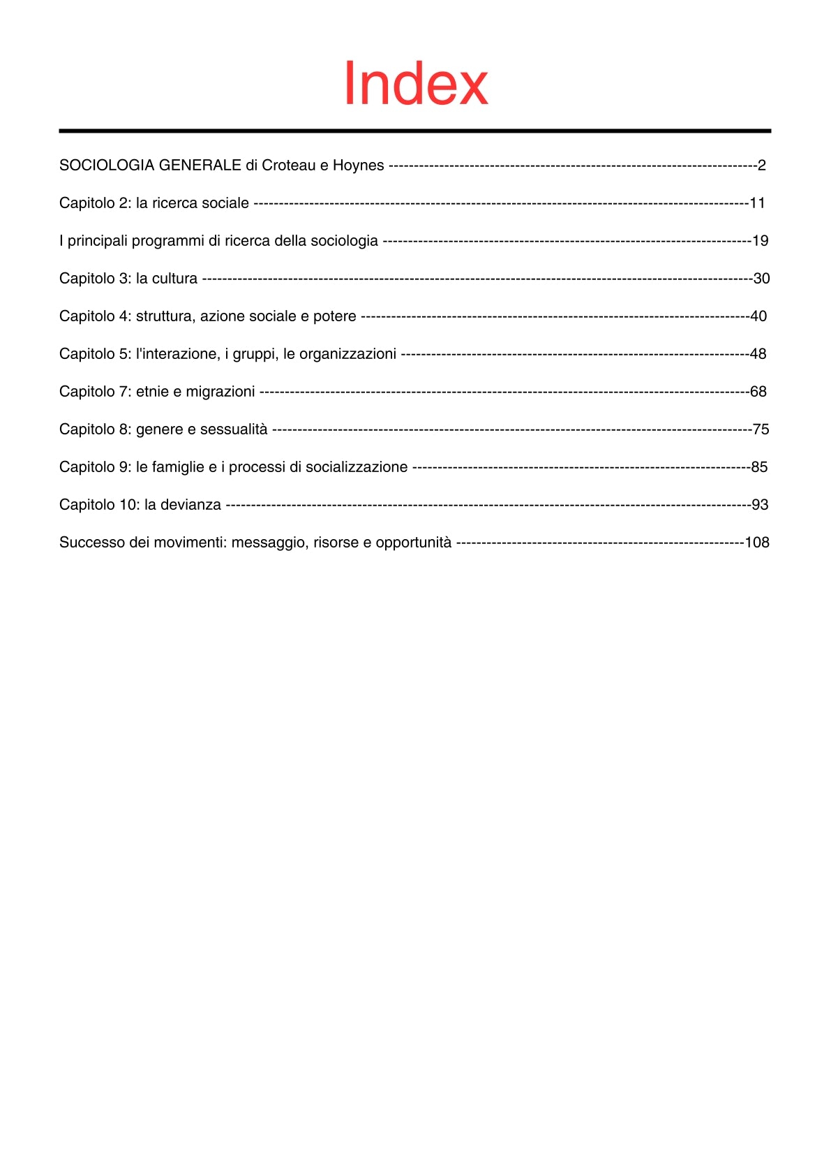 Sociologia Generale