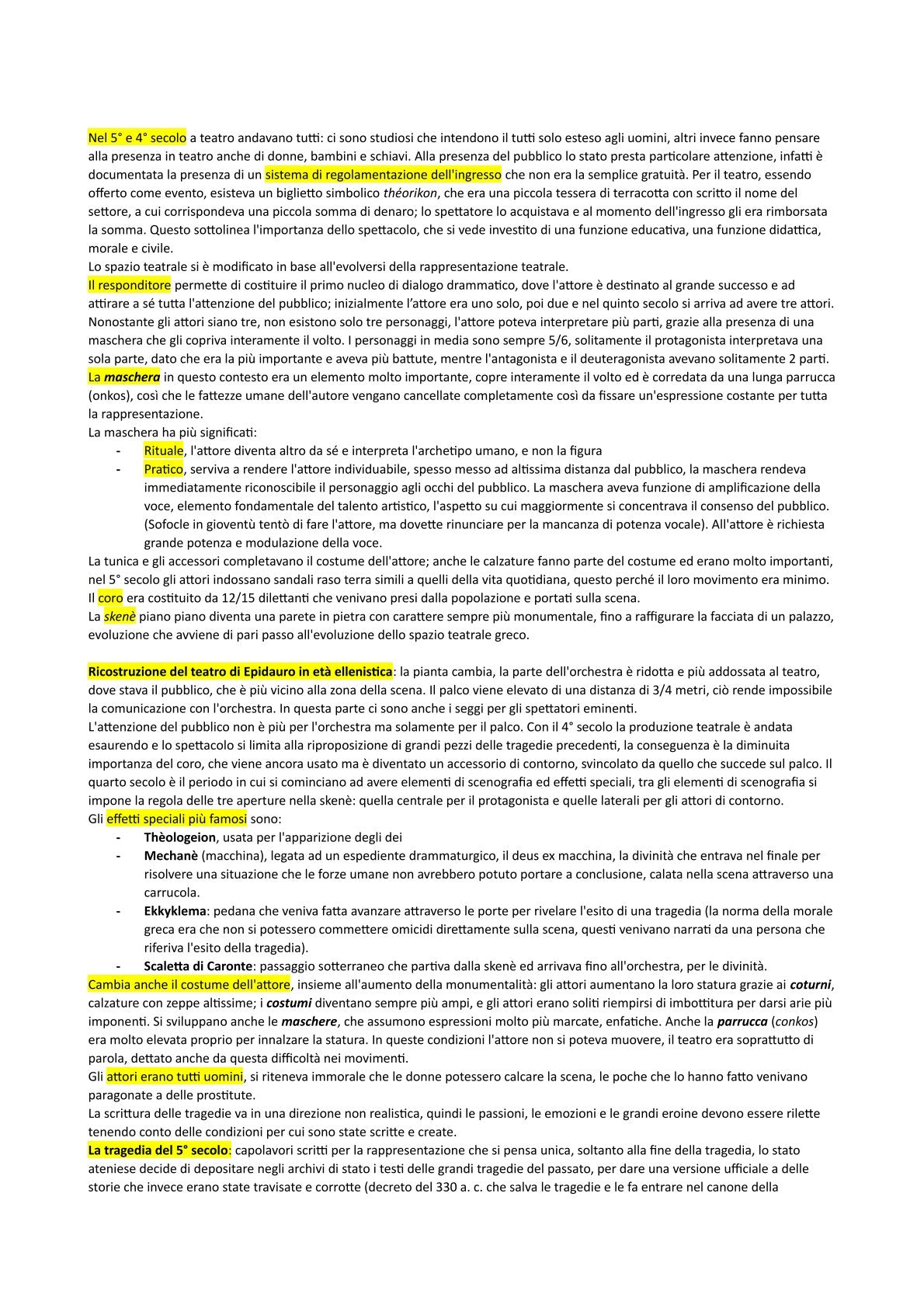 Storia del Teatro e dello Spettacolo